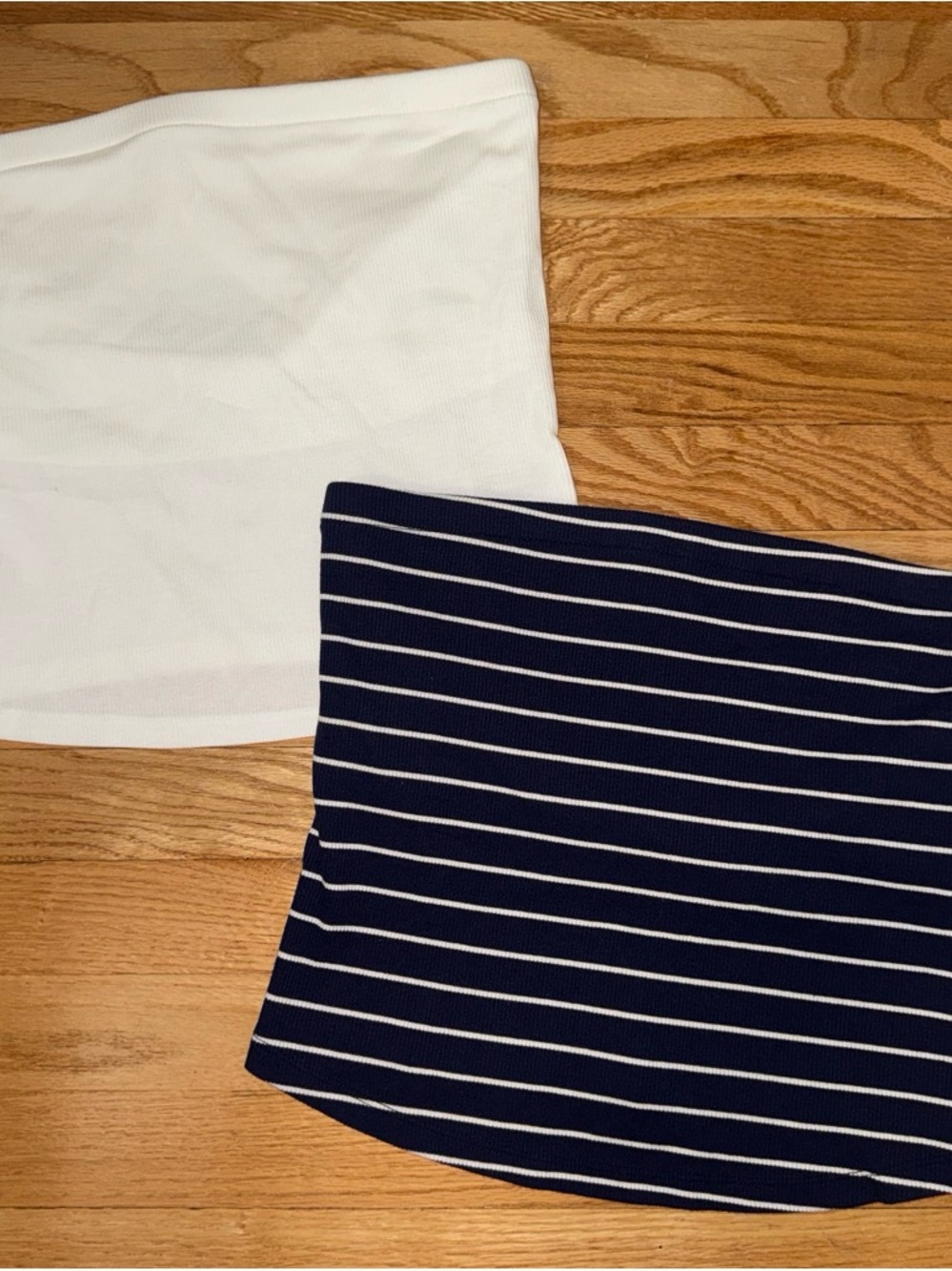 Target White and Navy Striped Tube Tops